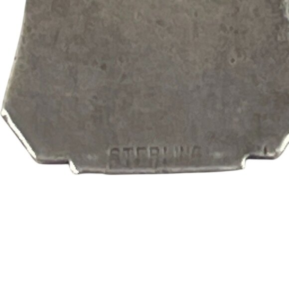 Art Deco Antique Lamp of Knowledge Sterling Silver Scholarly Stack Charm Pendant - Picture 7 of 10